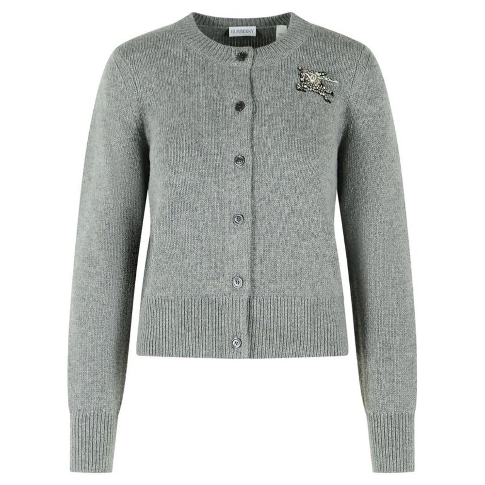 Burberry 'Sienna Ek' Grey Cashmere Blend Cardigan Women